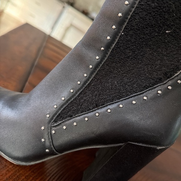 Dolce Vita Black Studded Heeled Boots - Picture 5 of 5